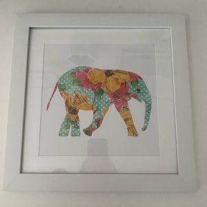 14in by 14in Elephant Picture Frame Art